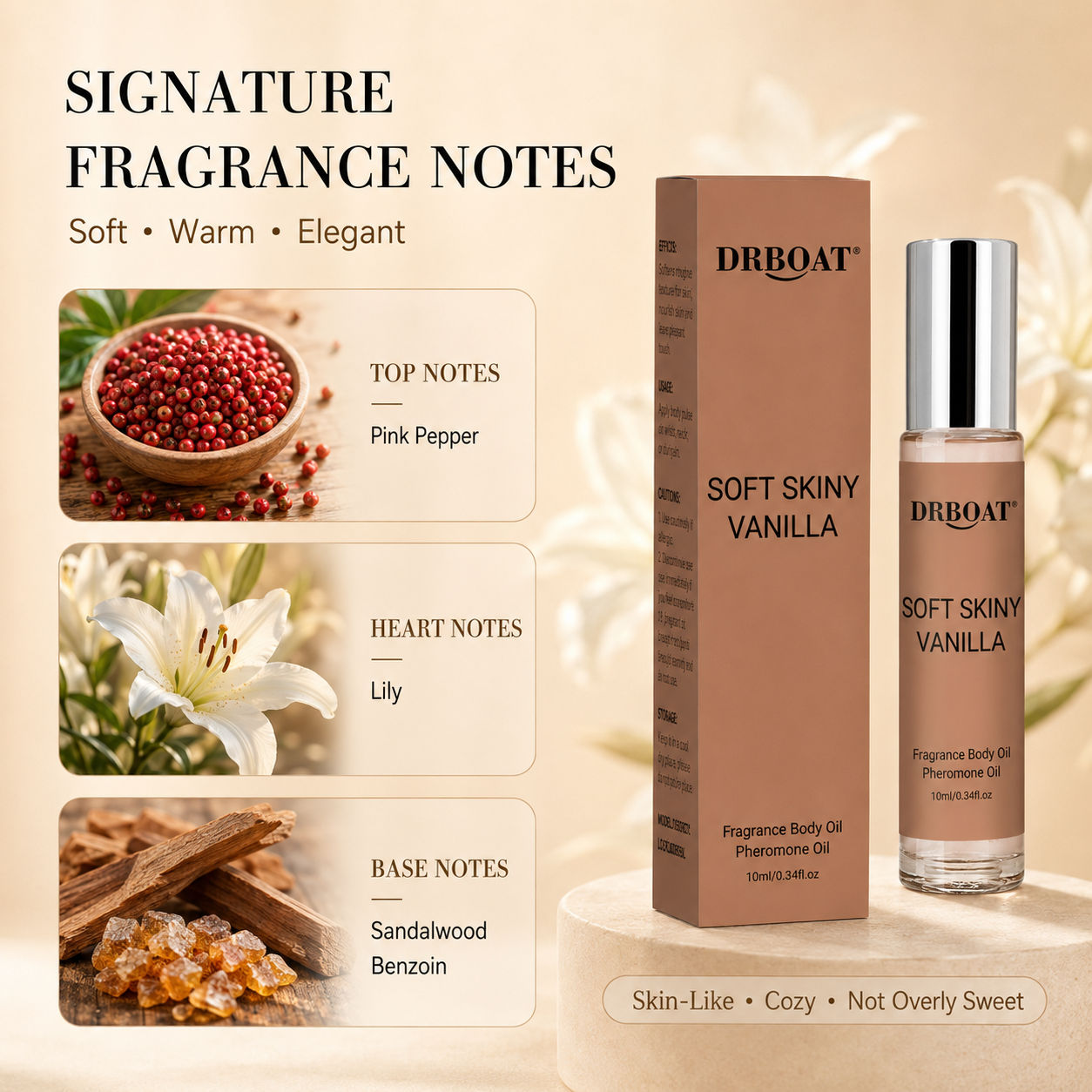 Women Roll On Fragrance Oil, S - Vanilla Perfume Oil ulasan dan harga