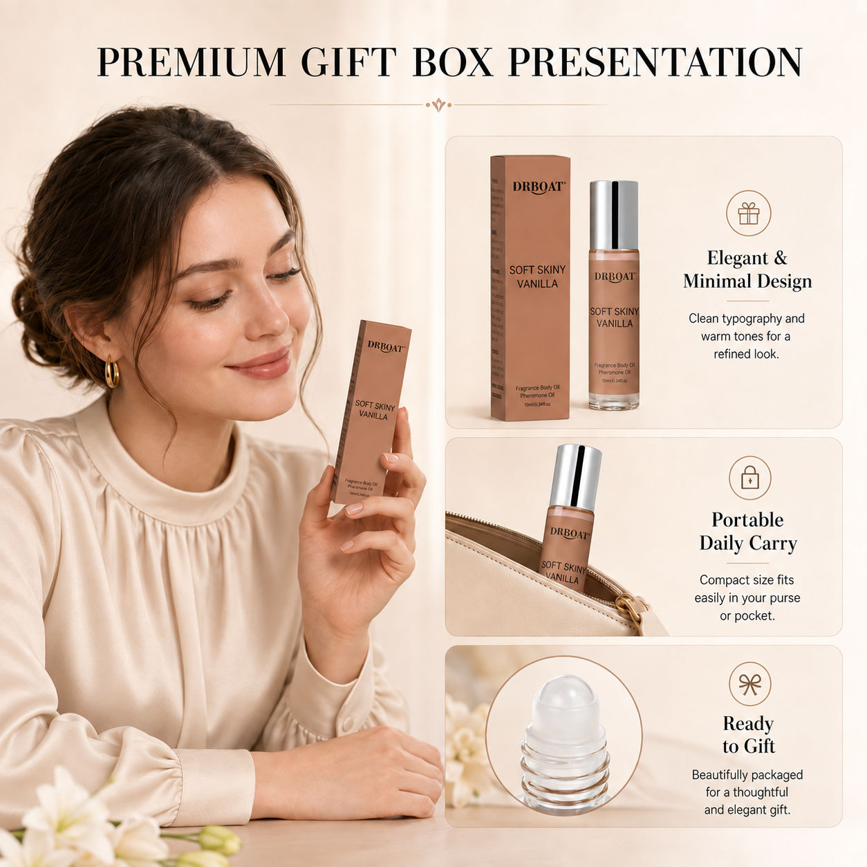 Women Roll On Fragrance Oil, S - Vanilla Perfume Oil ulasan dan harga