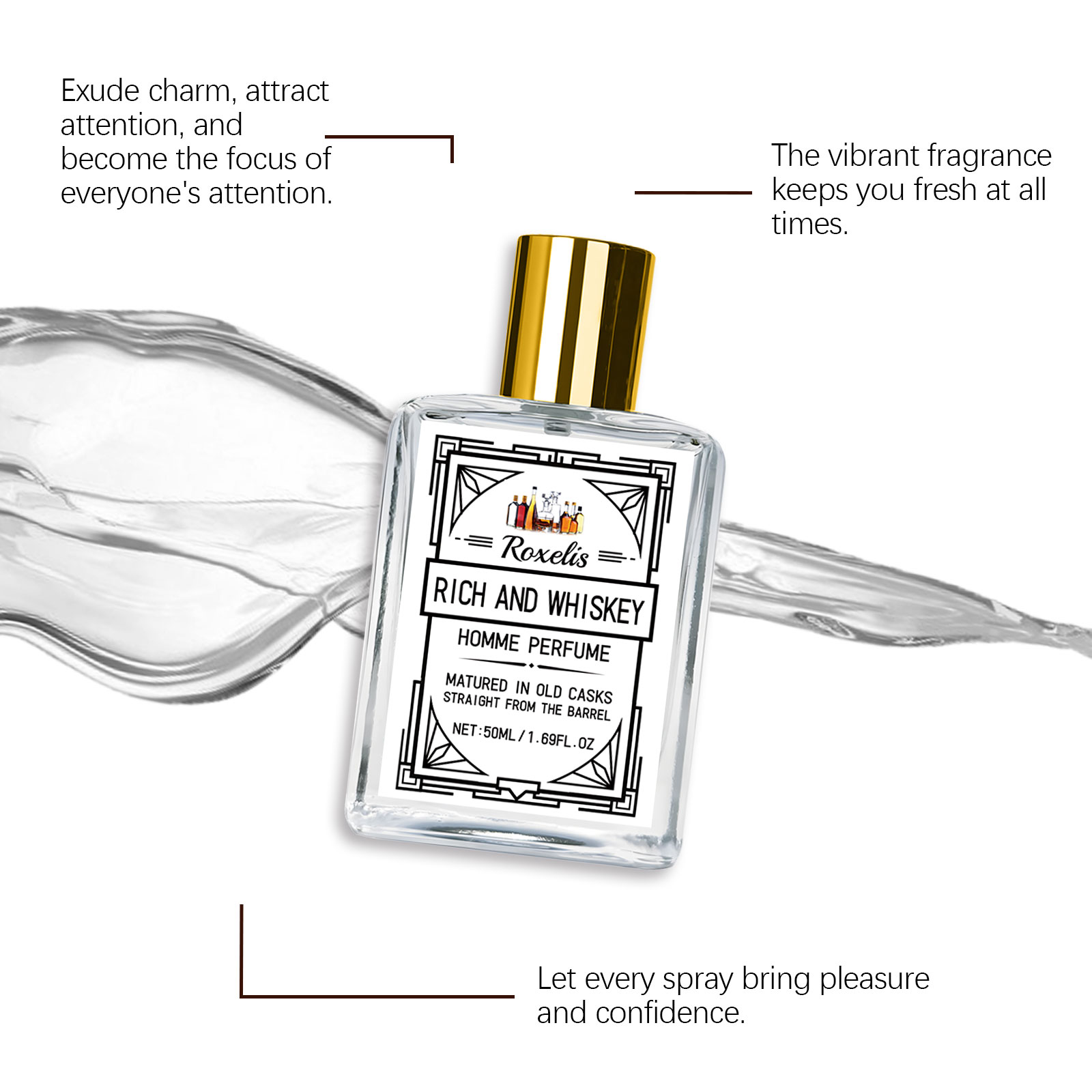 Roxelis 50ml Charm Whisky Men' - Fragrance And Perfume ulasan dan harga